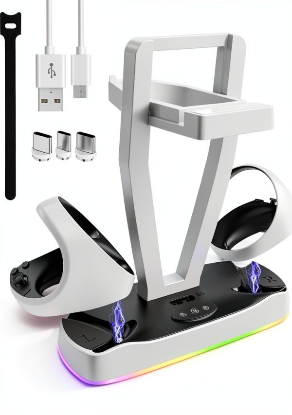 Hosioe PS VR2 Controller Charger Dock Station Dual Magnetic Charging-5