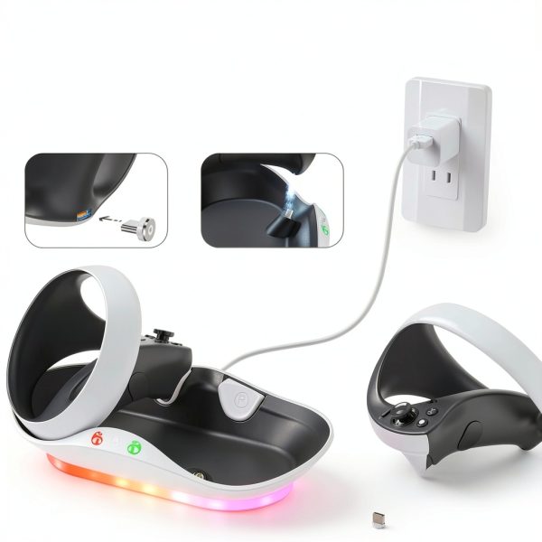 Hastraith PSVR2 Handle Charging Dock Double Handle Fast Charge Station-4