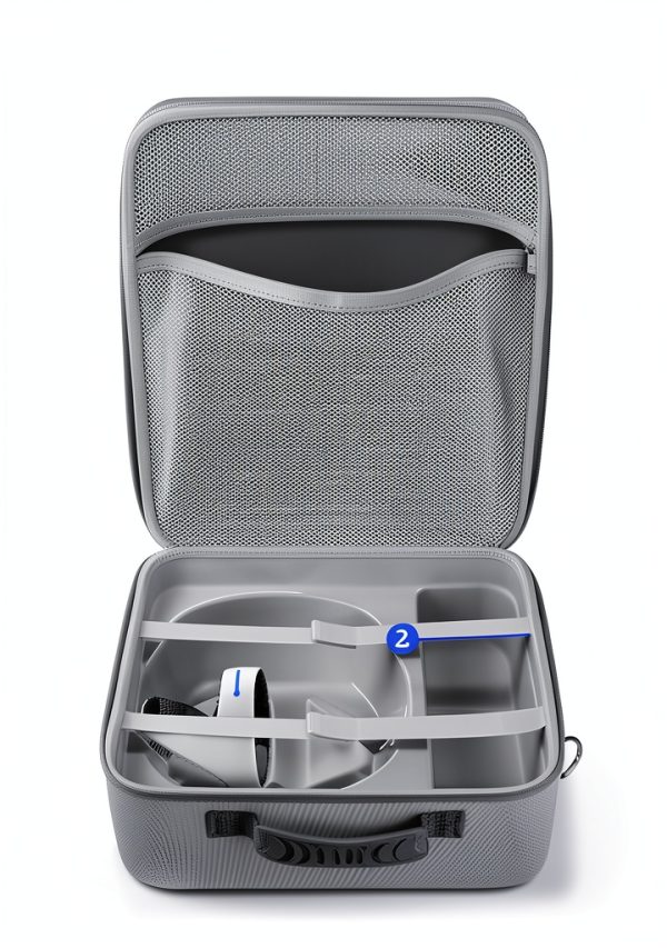 Hastraith PSVR2 Hard EVA Carrying Case with Zipper Pocket & Hand Strap-2