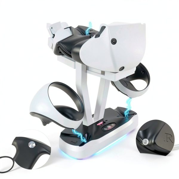 Hosioe PS VR2 Controller Charger Dock Station Dual Magnetic Charging-3