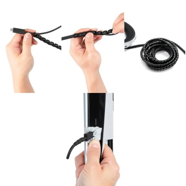 GEEKRIA PlayStation VR2 Cable Protector Spiral Sleeve Model SMPJ185-18-5