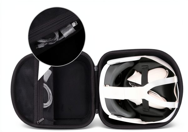 XINGFUDAO Meta Quest 3 VR Carrying Case Black Hard Protective Sleeve-1