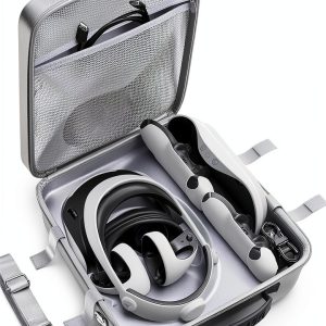 Hastraith PSVR2 Hard EVA Carrying Case with Zipper Pocket & Hand Strap-0