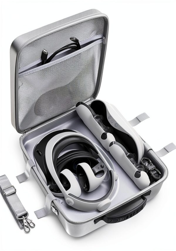 Hastraith PSVR2 Hard EVA Carrying Case with Zipper Pocket & Hand Strap-0