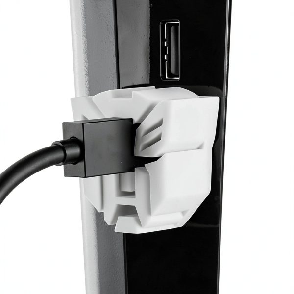 Geekria Cable Plug Protector Compatible with PlayStation 5, PSVR 2 Durable Replacement Line Cover, Anti-Drop Charger Cord Sleeve Management (White)-0
