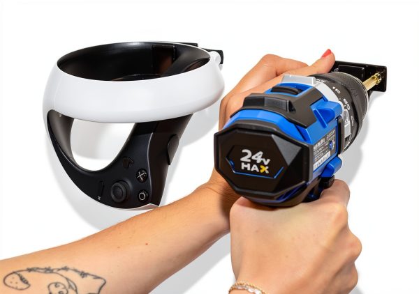 HIDEit Mounts Wall Mount for PSVR 2 - Bundle for PlayStation VR 2 and PSVR2 Sense Controllers - American Company - Not Compatible with Other VR Headsets-4