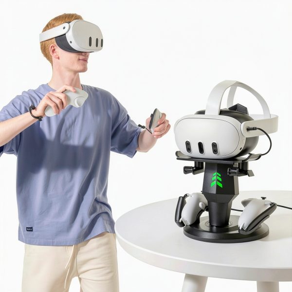 VR Headset Charging Dock alcopanda VR Stand for Quest 3 and 2-5