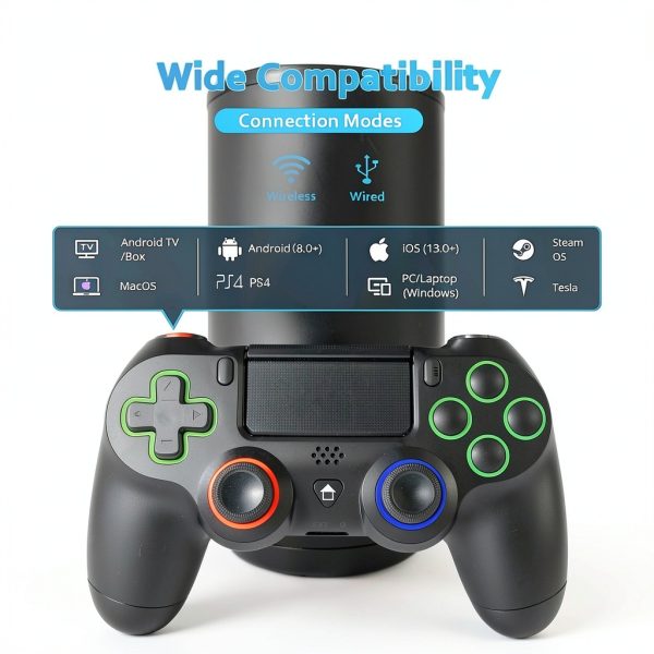 ZFY Controllers PS4 Controller – Hall Effect Joystick, Black-2