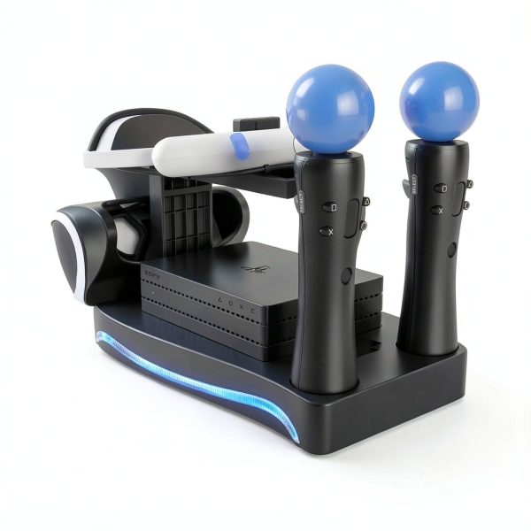 Skywin PSVR Stand for PlayStation VR Headset and Move Controllers – Charging and Display Station, Gift for Christmas, Birthday Gift, Easter Surprise, and Holiday Present Idea for Gamers, Teens & Men-8