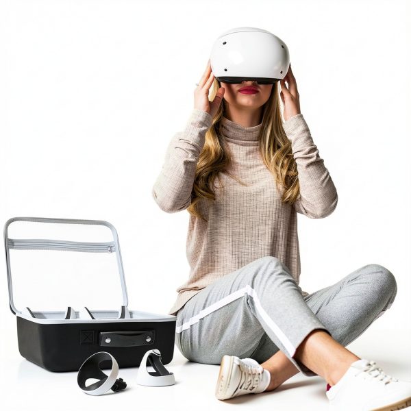 VORI Carrying Case for PSVR2 Gaming Headset and Touch Controllers Accessories, Portable Protection Hard Case for PS VR2 Controller, Suitable for Travel and Home Storage, Black-4
