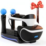 Skywin PSVR Stand for PlayStation VR Headset and Move Controllers – Charging and Display Station, Gift for Christmas, Birthday Gift, Easter Surprise, and Holiday Present Idea for Gamers, Teens & Men-0