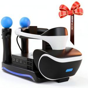 Skywin PSVR Stand for PlayStation VR Headset and Move Controllers – Charging and Display Station, Gift for Christmas, Birthday Gift, Easter Surprise, and Holiday Present Idea for Gamers, Teens & Men-0