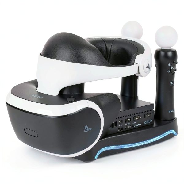 Skywin PSVR Stand for PlayStation VR Headset and Move Controllers – Charging and Display Station, Gift for Christmas, Birthday Gift, Easter Surprise, and Holiday Present Idea for Gamers, Teens & Men-5